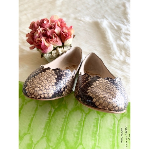 Sam Edelman Augusta Snake Embossed Flats - Picture 5 of 7
